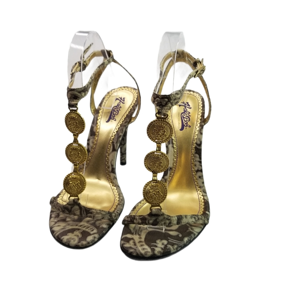 Hale Bob Gold and Brown Heels